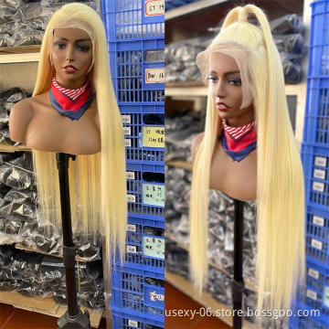 613 Blonde HD Full Lace Wigs Raw Virgin Human Hair Lace Front Wig for Black Women Peruvian 360 Lace Closure Frontal Wig